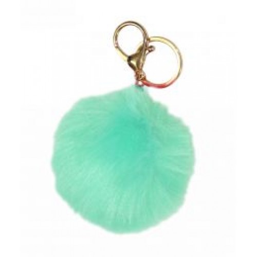 pendant Wardian case Product Μπρελόκ μπάλα χνουδωτη 8cm σε βεραμάν, με κρικο για κλειδιά και κλιπ τιμή  ανα τεμάχιο