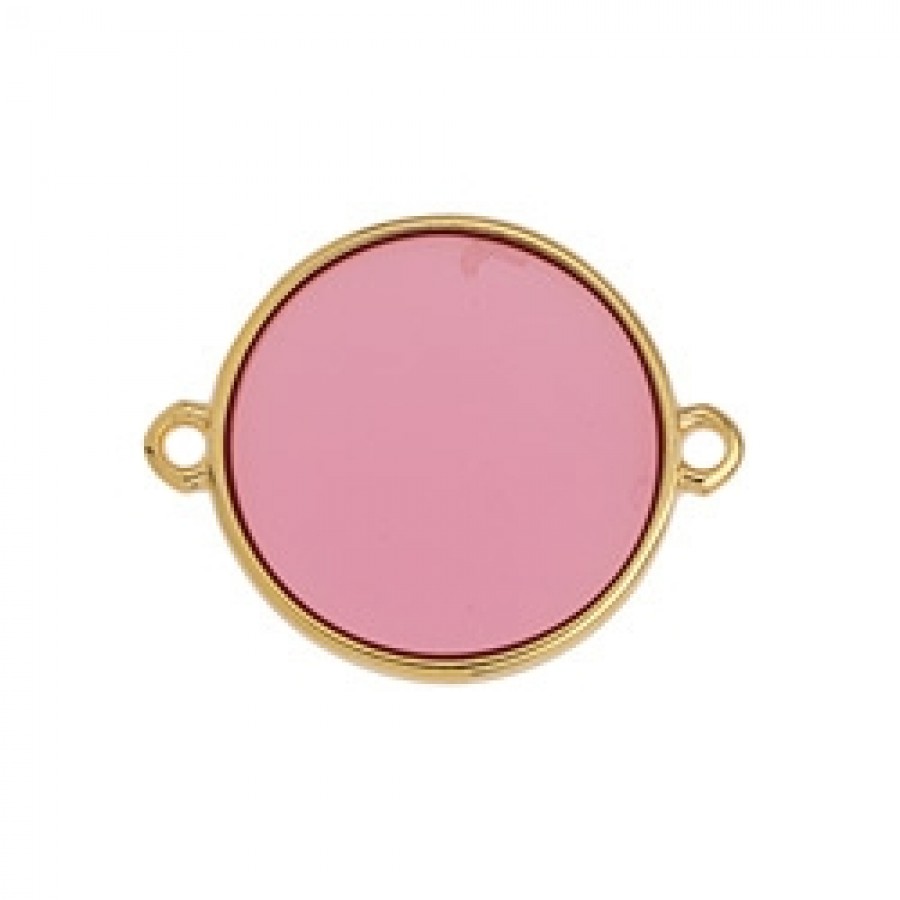 Κύκλος περίγραμμα Bιτρω ροζ 19mm με 2 κρικάκια - τιμή ανά τεμάχιο