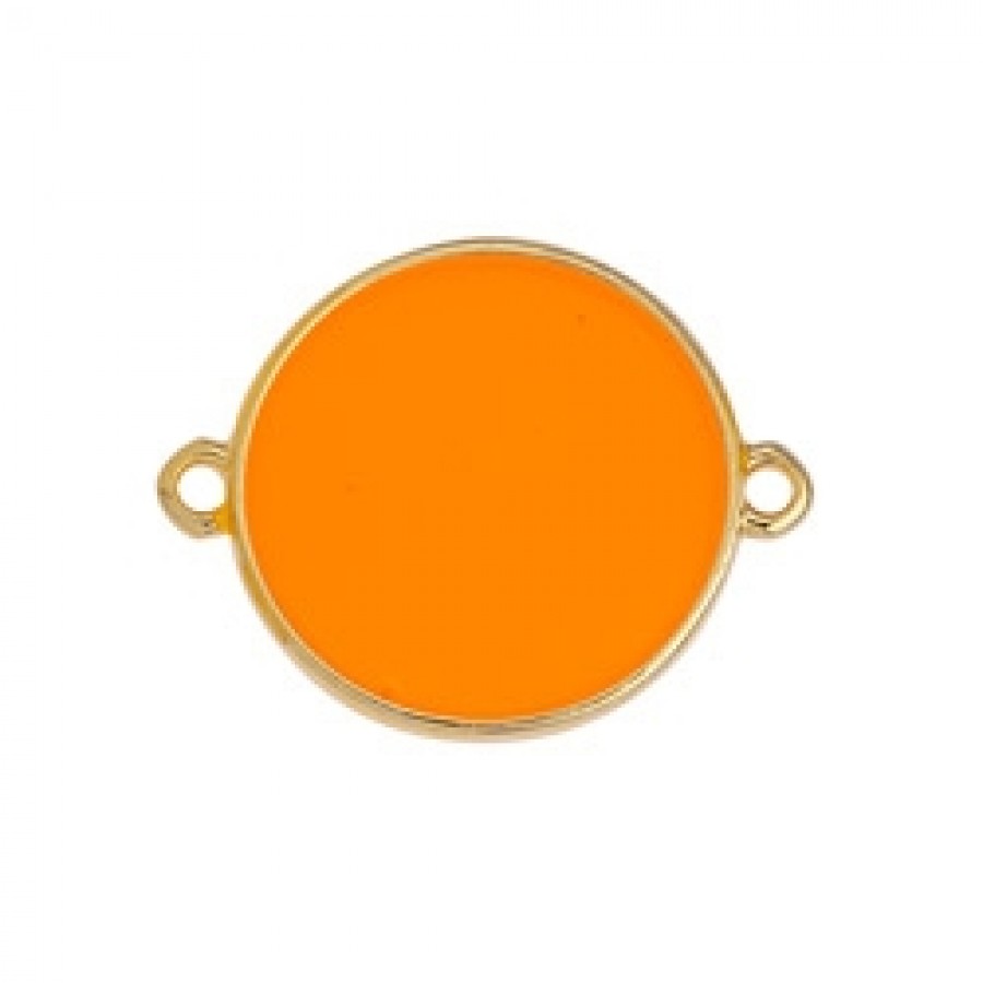 Κύκλος περίγραμμα Bιτρω πορτοκαλί 19mm με 2 κρικάκια - τιμή ανά τεμάχιο