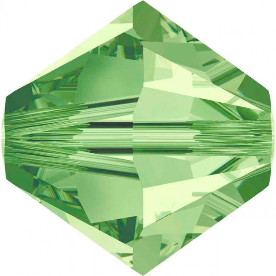 Χάνδρα Swarovski κωνική 6mm με τρύπα 1mm σε peridot χρώμα (πρασινο) Τιμή ανα τεμάχιο