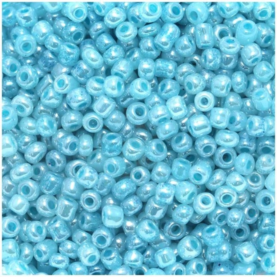 Γυάλινη χάντρα ροκάι No8 (~2,9mm) σε μπλε air blue χρώμα, κατάλληλη για την κατασκευή κοσμημάτων-τιμή ανά συσκευασία 20 γραμμ.