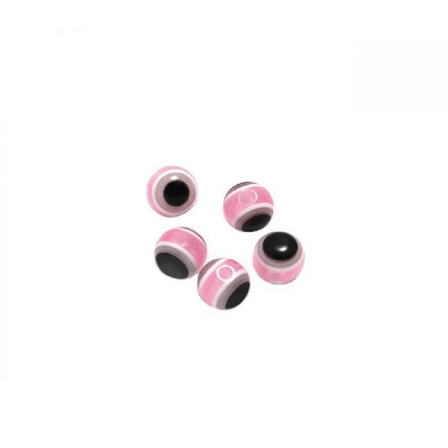Μάτι χάντρα 4mm σε ροζ-ανα τεμάχιο