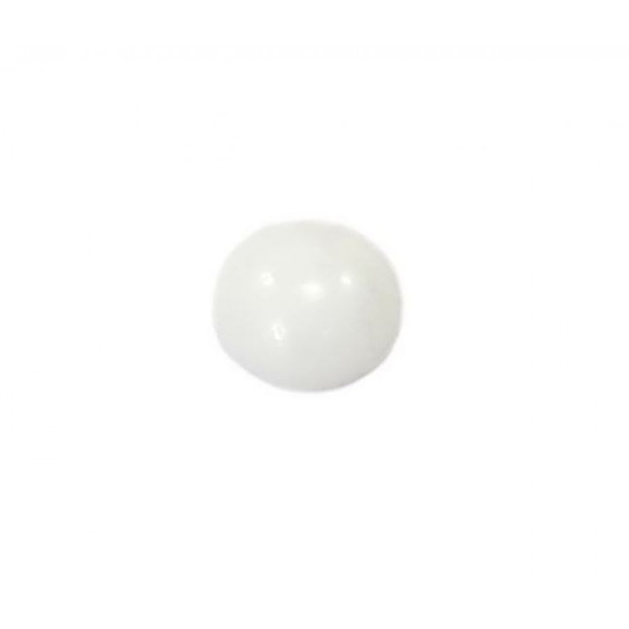 Πέτρα γυάλινη στρογγυλή καμπουσόν 8mm σε άσπρο ματ χρώμα-τιμή ανα τεμάχιο