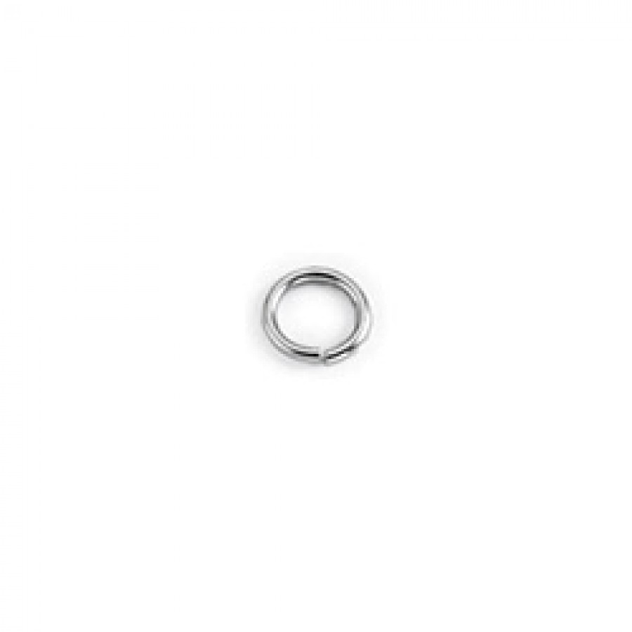 Κρικάκι Ορειχάλκινο εξ. διάμετρο 6mm-πάχος 0.8mm ασημί αντικέ-ανά τεμάχιο