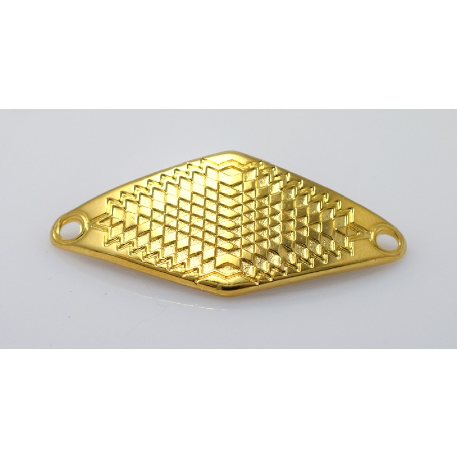 Μεταλλικός African ρόμβος για βραχιολι 43 x 19 mm σε χρυσαφί     τιμή ανα τεμάχιο