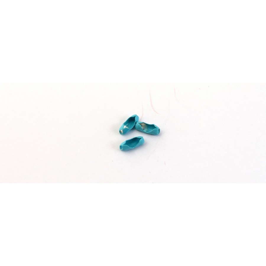 Κούμπωμα για αλυσίδα (καζανάκι) 2mm σε γαλάζιο χρώμα  Τιμή ανα τεμάχιο