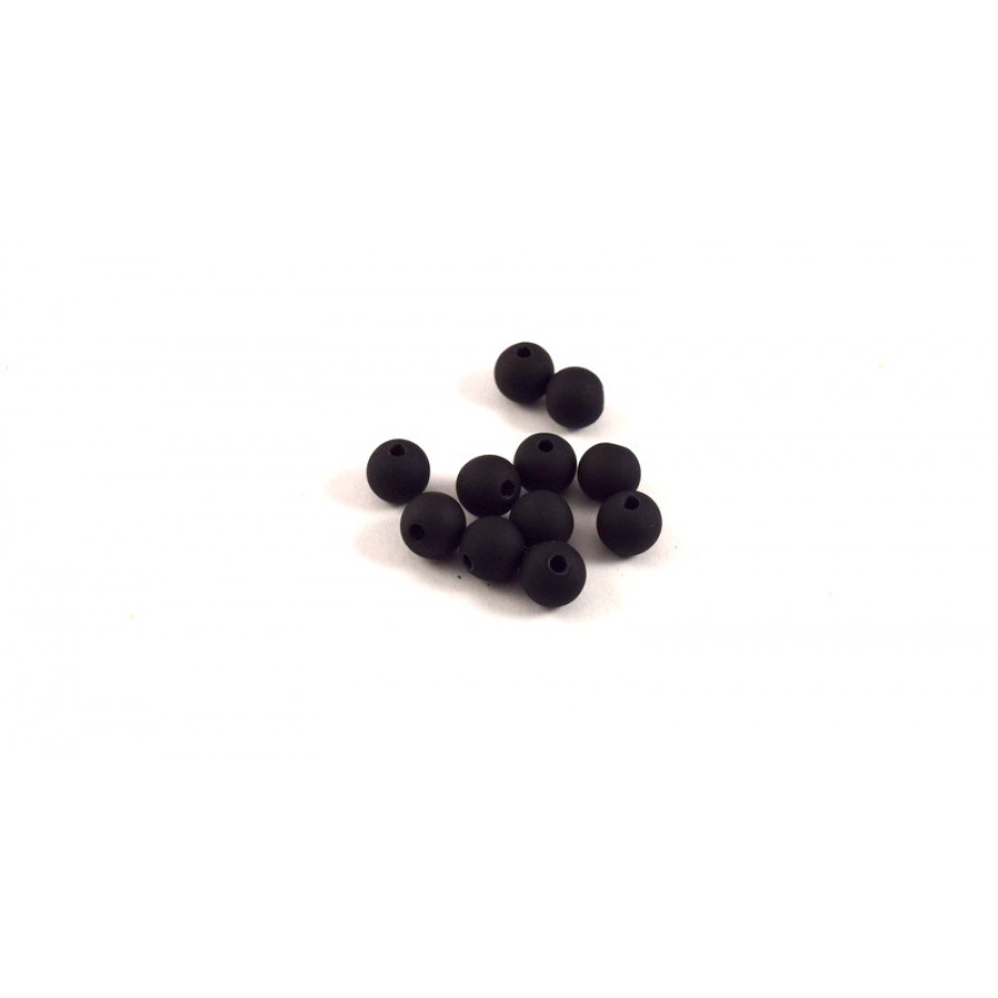 Ακρυλική χάντρα 8mm σε μαύρο χρώμα .Συσκευασία 10 τεμαχίων