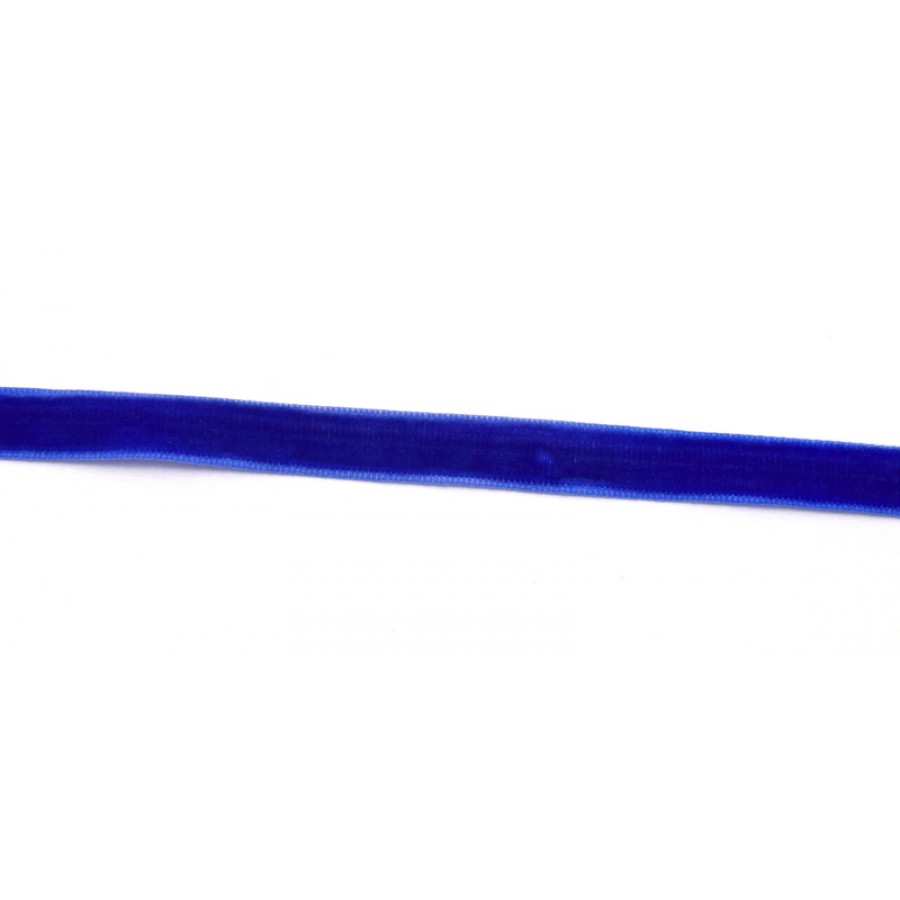 Kορδέλα από βελούδο 10mm  σε μπλε εντονο χρώμα τιμή ανα μέτρο