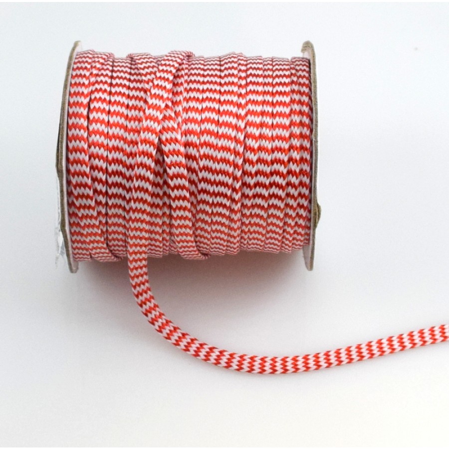 Κορδόνι πλακέ συνθετικό,φίδι, άσπρο κόκκινο 4mm (καίγεται στις άκρες αν θέλουμε) τιμή ανα μέτρο(Μαρτης)
