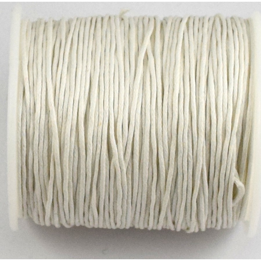 Κηρόσπαγγος βαμβακερός 1,2mm σε λευκό χρώμα τιμή ανα μέτρο