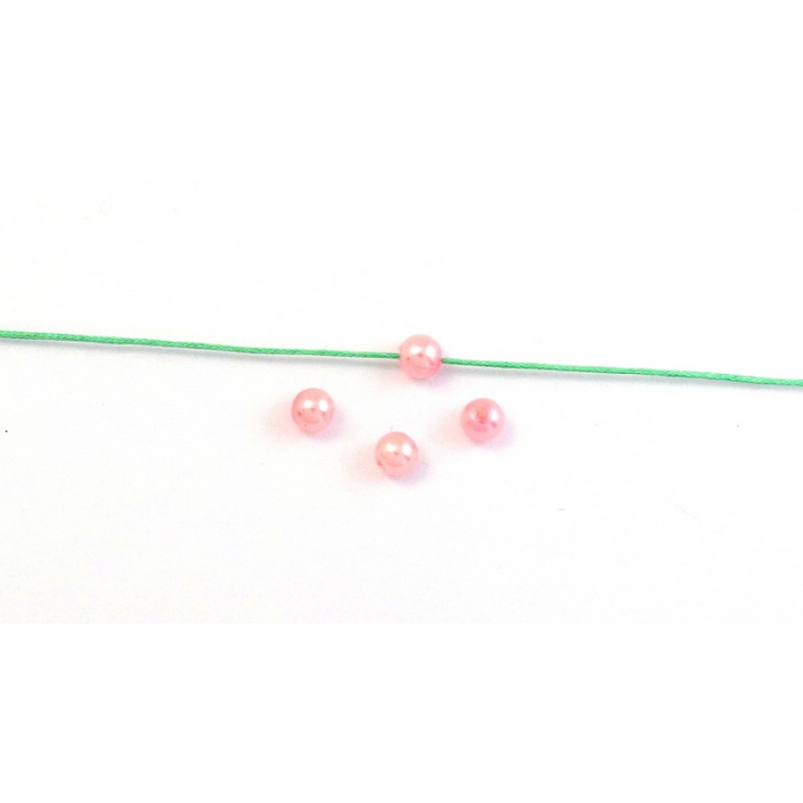 Στρογγυλή πέρλα 6mm σε ροζ χρώμα τιμη ανα σετ 5 τεμαχιων