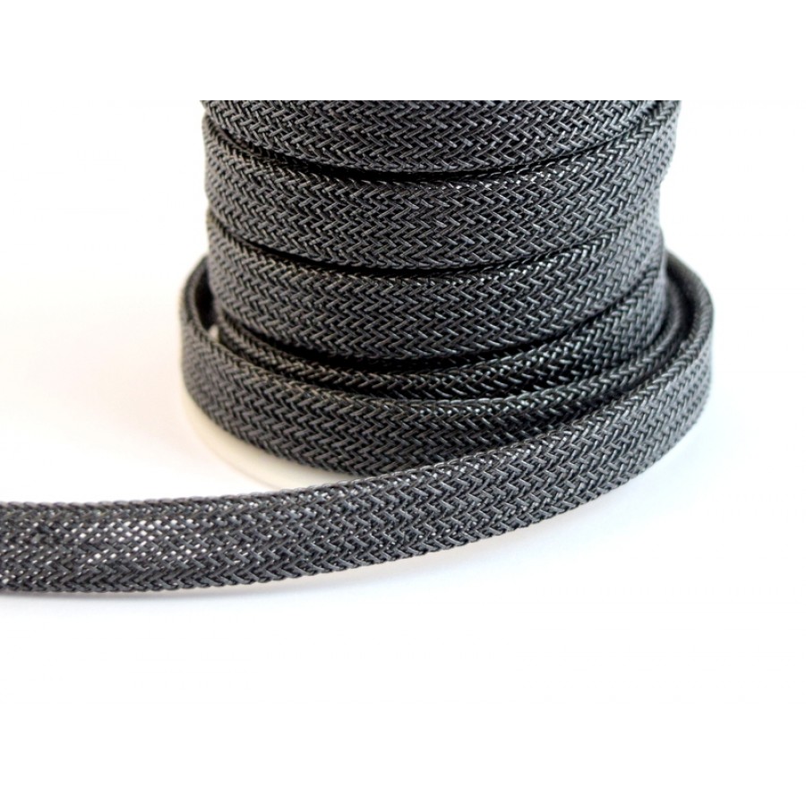 Δίχτυ πλακε μεταλλικό 10x2mm gun metal -ανά 20cm