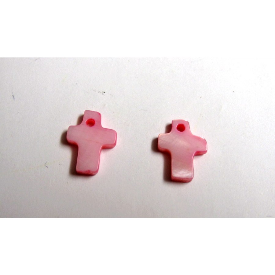 Φίλντισι σταυρός ροζ μικρός 13x10MM(τιμή ανα τεμάχιο)