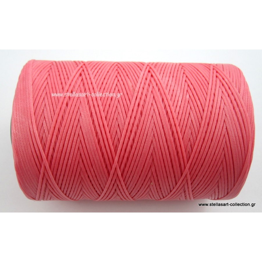 Κερωμένο κορδόνι σε baby pink χρώμα 1mm     Τιμή ανα μέτρο