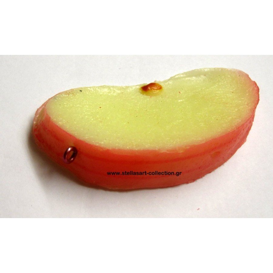 Φρούτο μεγάλη  φέτα ΜΉΛΟΥ (σαν αληθινό) από pvc 70mm     τιμή ανα τεμάχιο