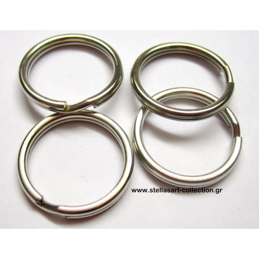 Διπλός σιδερένιος κρίκος για μπρελόκ 25x2.2mm     τιμή ανα τεμάχιο