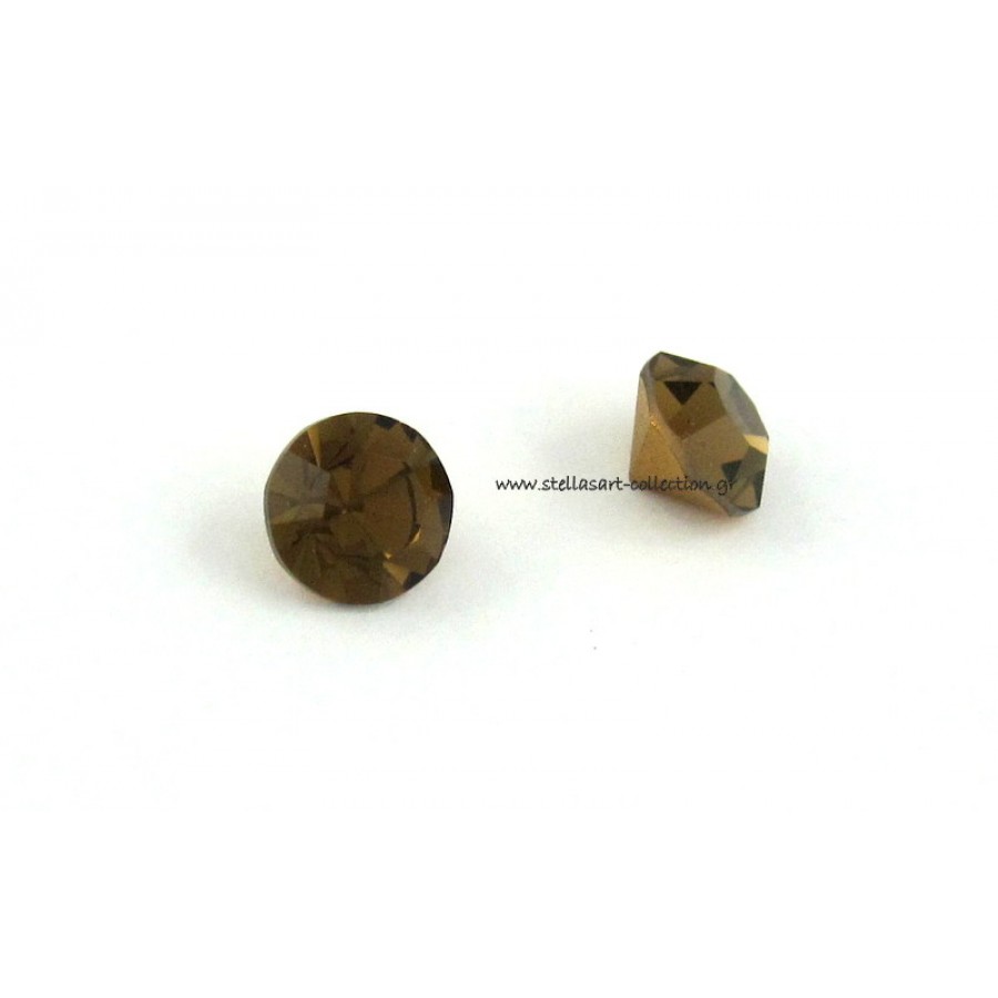 Κρυστάλλινο στρας κωνικό PRECIOSA SS39(~9mm) σε smoked topaz χρώμα     τιμή ανα τεμάχιο