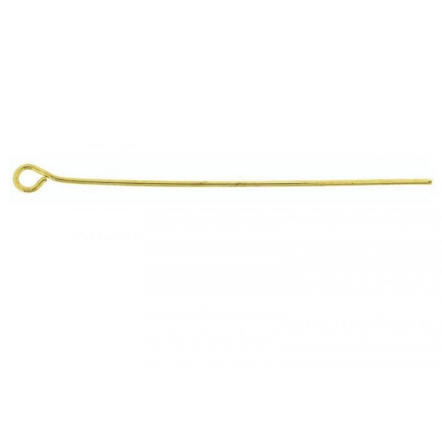 Μακριά μεταλλική γράνα 70mm με κρικάκι σε χρυσαφί - ανά τεμάχιο