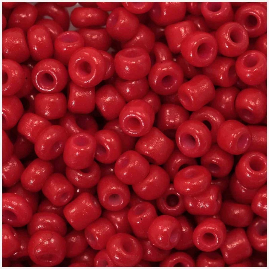 Γυάλινη χάντρα ροκάι No12 (~1,9mm) σε κόκκινο ματ χρώμα, κατάλληλη για την κατασκευή κοσμημάτων-τιμή ανά συσκευασία 20 γραμμ.