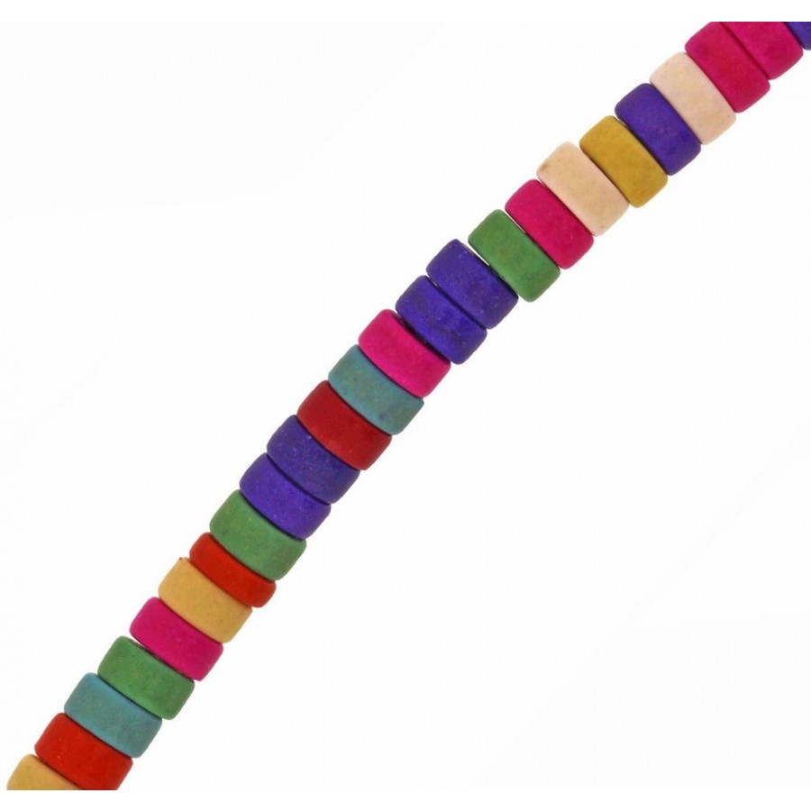 Χάντρες ροδέλα χαολίτης 2x4mm πολύχρωμες, κατάλληλες για την κατασκευή κοσμημάτων-τιμή ανά σειρά(40cm)