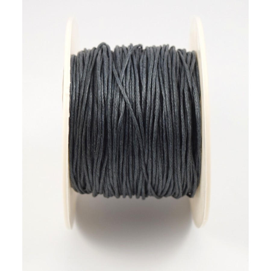 Κηρόσπαγγος βαμβακερός 1mm σε σκούρο γκρί χρώμα . Τιμή ανα μέτρο