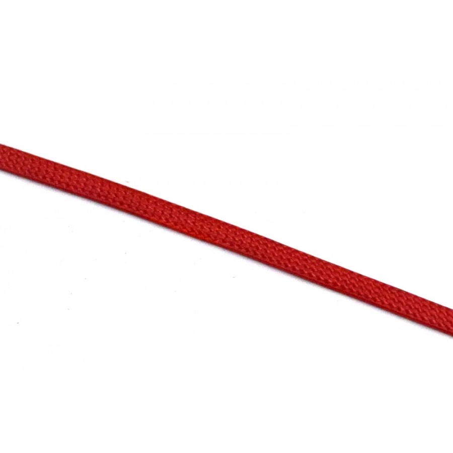 Kορδόνι πλακέ 4mm κερωμένο(ελαφρώς) σε κόκκινο σκούρο χρώμα-ανα μέτρο
