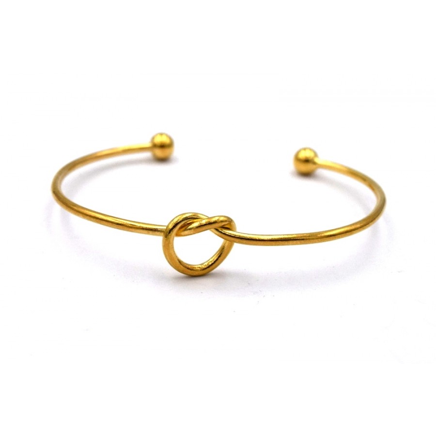 Βραχιόλι ορειχάλκινο κόμπος σε επίχρυσο-ανά τεμάχιο