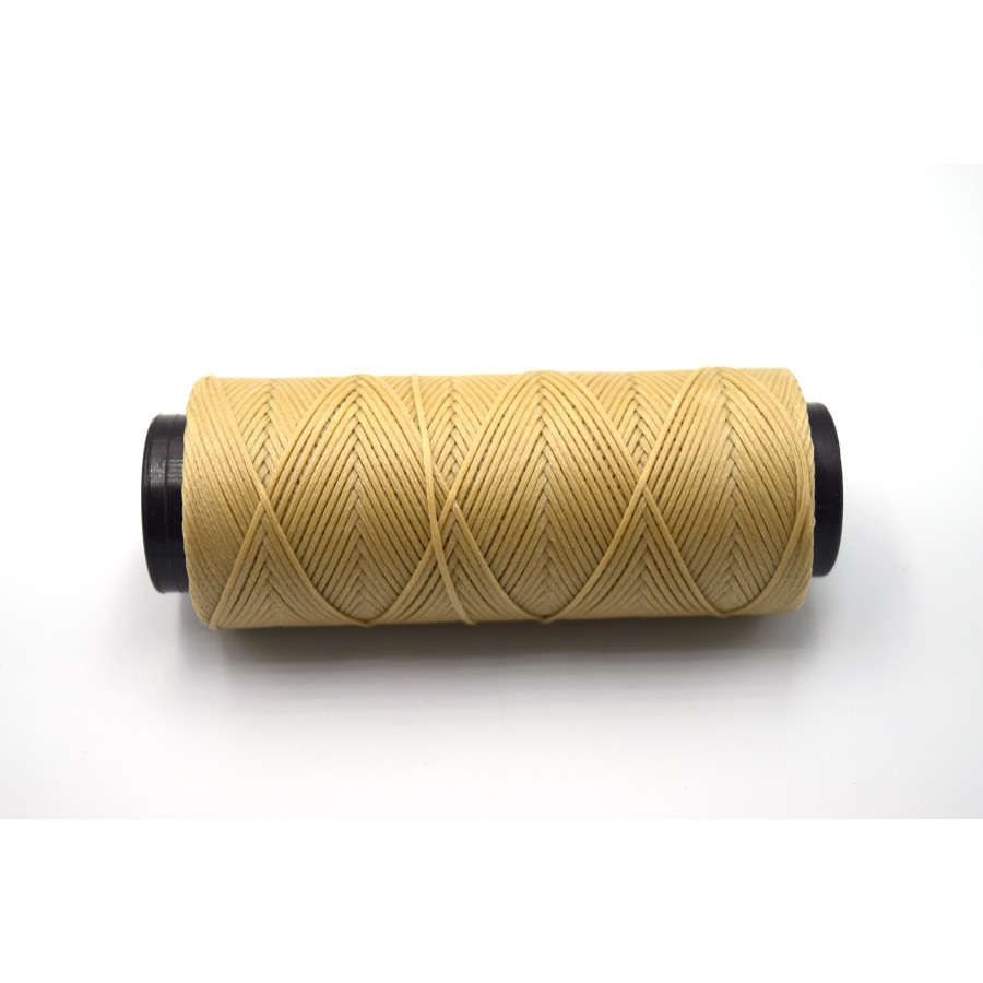 Κερωμένο κορδόνι σε  χρώμα εκρού 1mm. Τιμή ανα καρούλι (περιπου100μετρα)