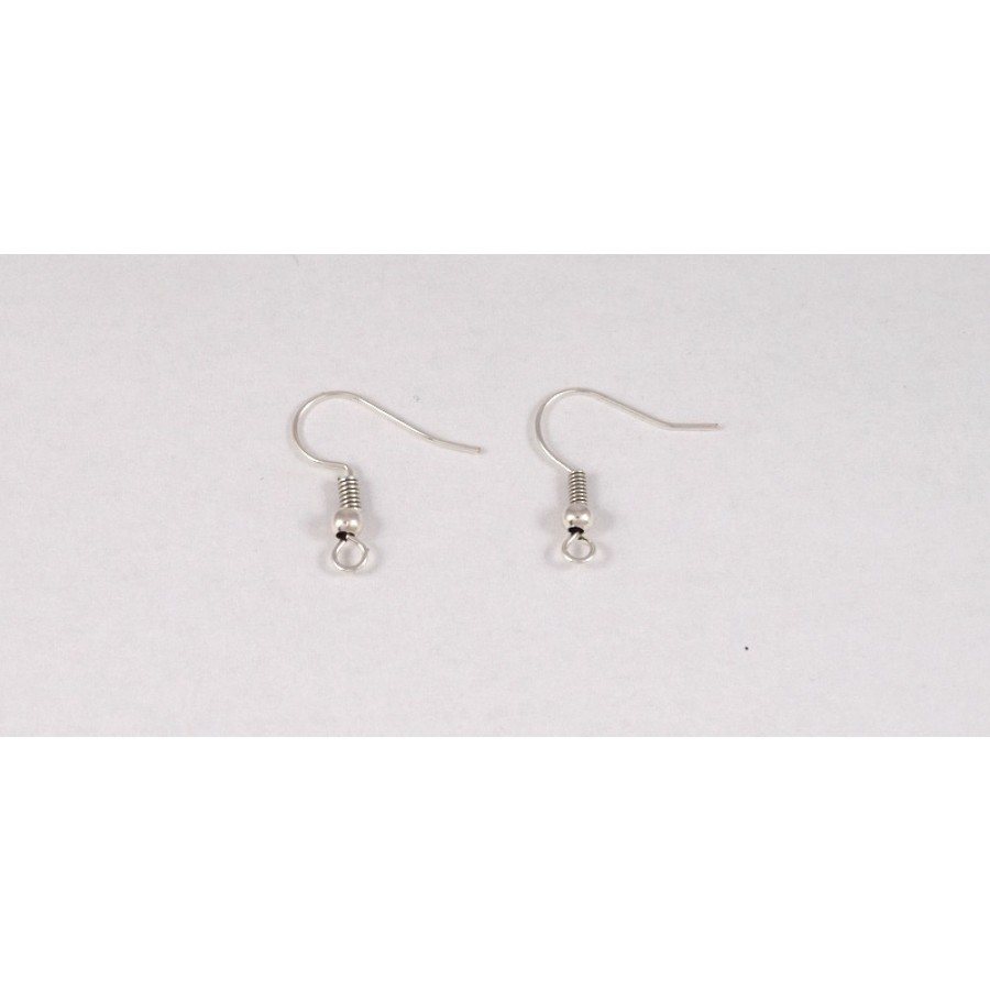 Γάντζος σκουλαρικιών ΜΕ ΜΠΊΛΙΑ  σε επάργυρο . Τιμή είναι ανα ζευγάρι 