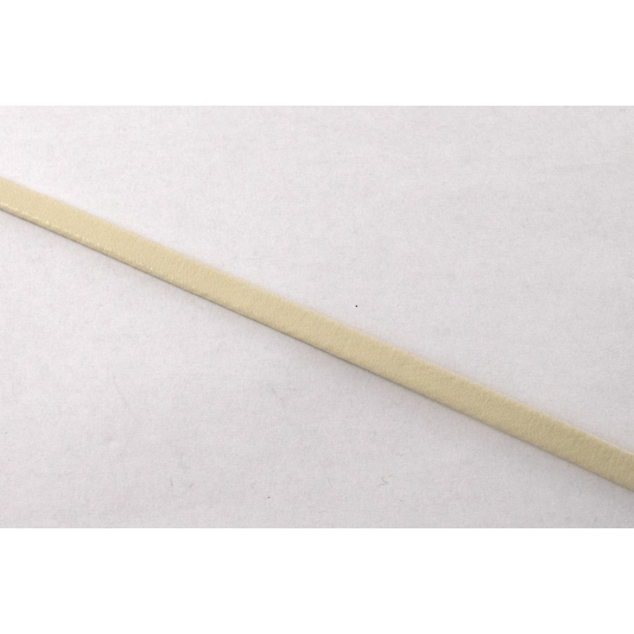 Πλακέ δερματίνη 5x2mm σε λευκό χρώμα τιμή ανα μέτρο