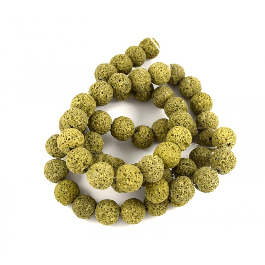 Φυσικές πέτρες Λάβα ακατέργαστες 12mm σε πράσινο λαδί χρώμα Η τιμή είναι ανα τεμάχιο(ενα κομμάτι)