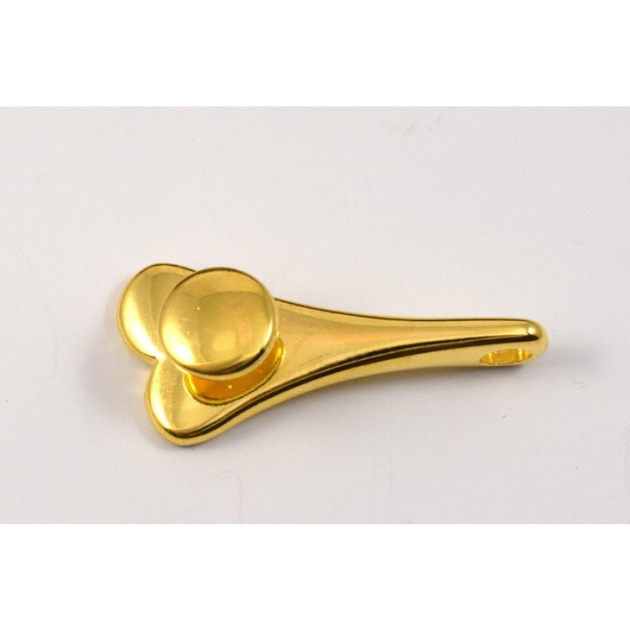 Κούμπωμα καρδιά σε επίχρυσο-ανα τεμάχιο