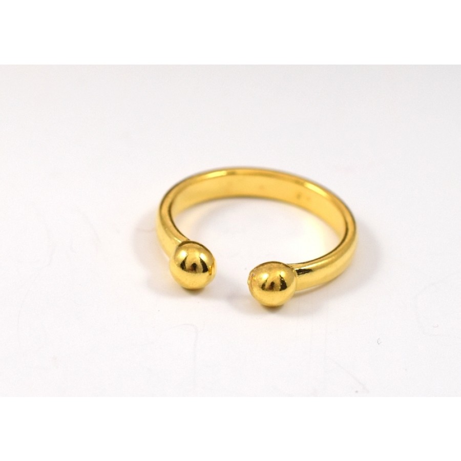 Mεταλλικό δαχτυλίδι με γράνες 17mm επίχρυσο(24Κ)-τιμή ανα  τεμάχιο