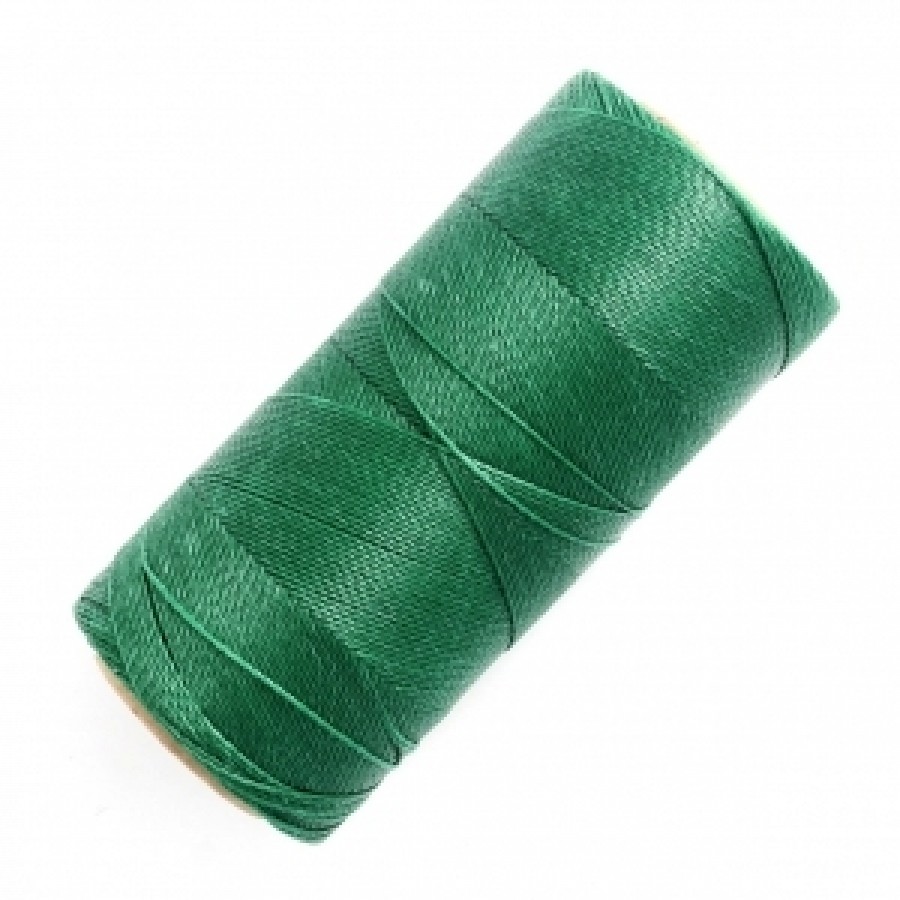 Κερωμένο κορδόνι Linhasita 0.5mm με ελαφρύ κέρωμα σε σκούρο πράσινο χρώμα, ιδανικό για να φτιάξεις χειροποίητα κοσμήματα μακραμέ-ανά καρούλι 335m(μετρα)