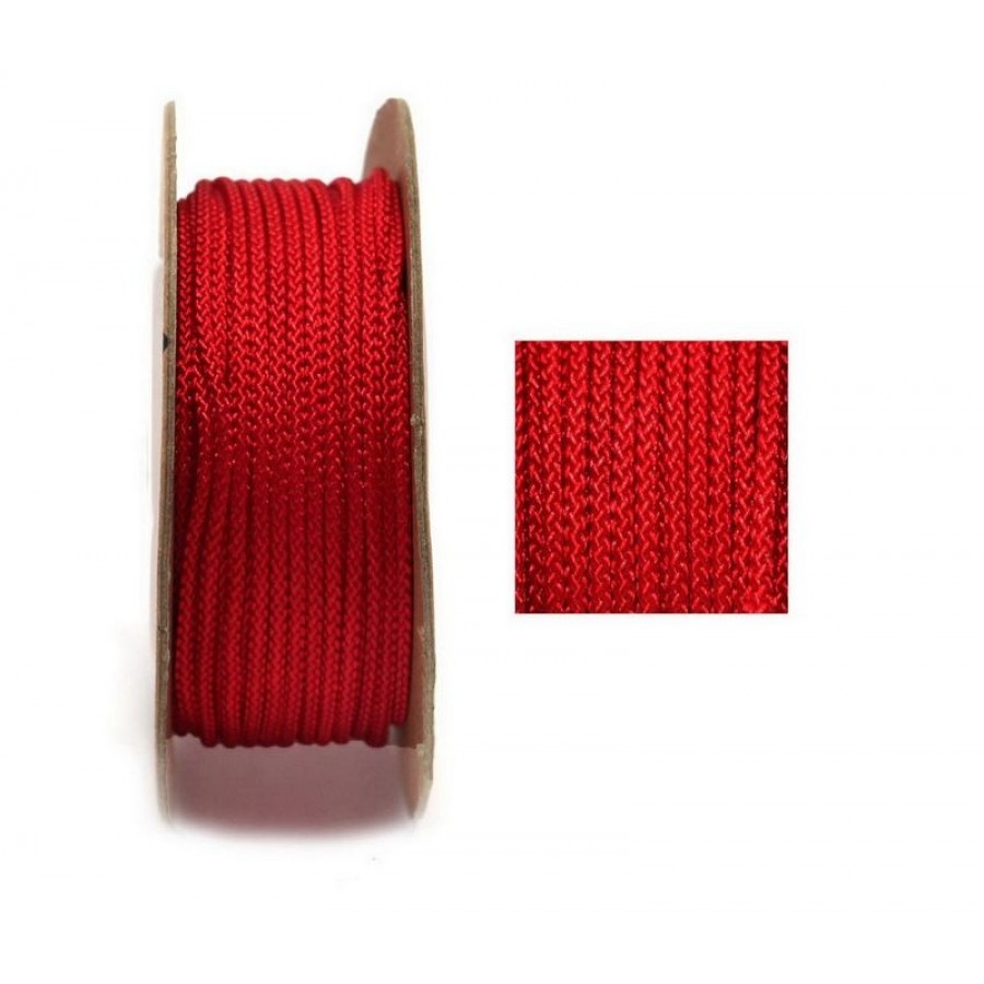 Κορδόνι πολυεστερικό 1.5mm σε κόκκινο χρώμα- ανά μέτρο
