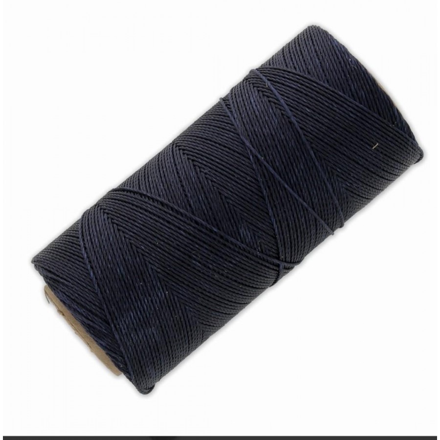Κερωμένο κορδόνι Linhasita 0,75mm με ελαφρύ κέρωμα σε blue-black χρώμα, ιδανικό για να φτιάξεις χειροποίητα κοσμήματα μακραμέ-τιμή ανά μέτρο