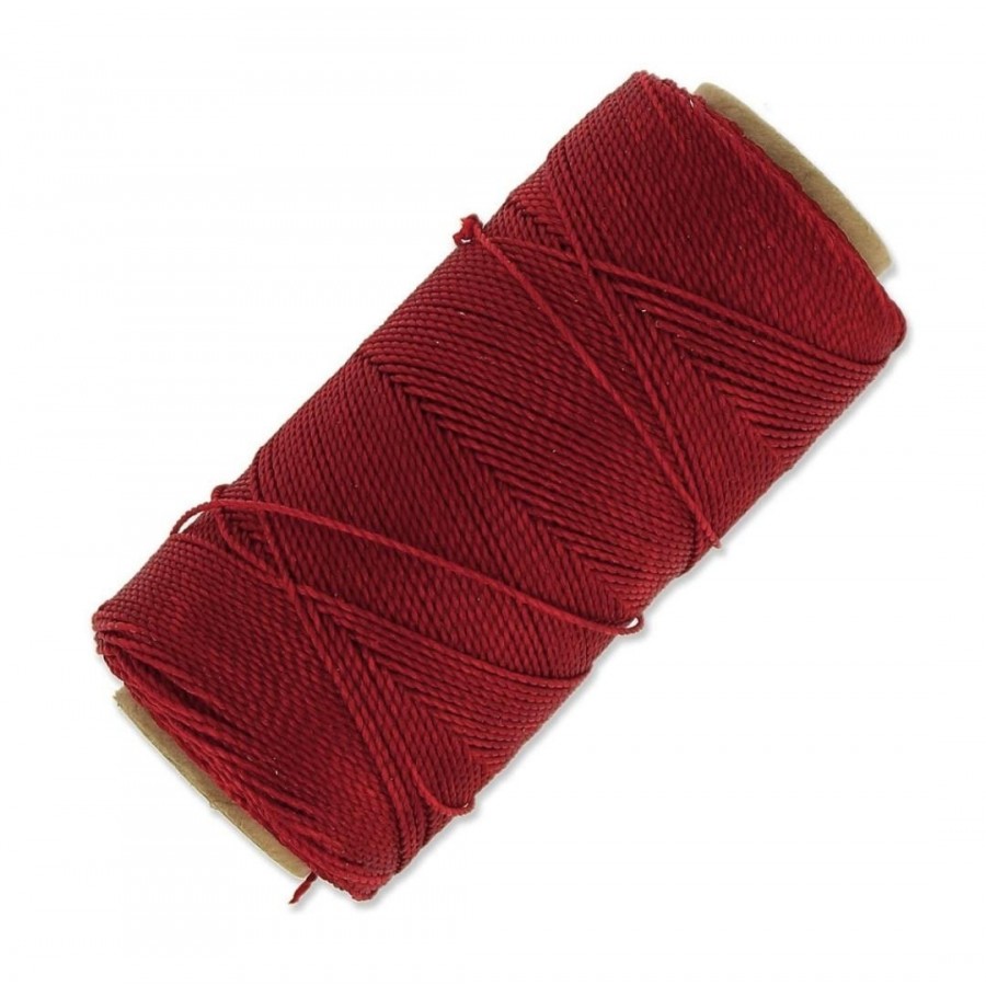Κερωμένο κορδόνι Linhasita 1mm με ελαφρύ κέρωμα σε κόκκινο, ιδανικό για να φτιάξεις χειροποίητα κοσμήματα μακραμέ-ανά καρούλι 180m