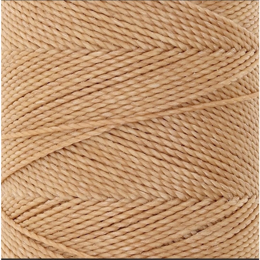 Κερωμένο κορδόνι Linhasita 1mm με ελαφρύ κέρωμα σε golden-beige χρώμα, ιδανικό για να φτιάξεις χειροποίητα κοσμήματα μακραμέ-ανά μέτρο