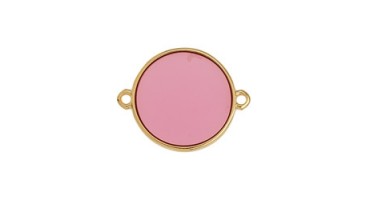 Κύκλος περίγραμμα Bιτρω ροζ 19mm με 2 κρικάκια - τιμή ανά τεμάχιο