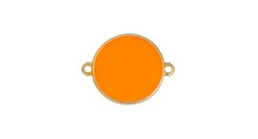 Κύκλος περίγραμμα Bιτρω πορτοκαλί 19mm με 2 κρικάκια - τιμή ανά τεμάχιο
