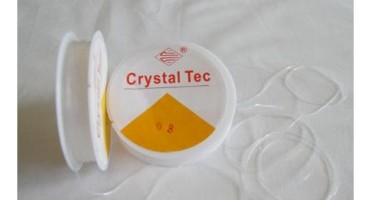 Σιλικόνη διάφανη ελαστική 0.8 mm  τιμή ανά καρούλι 8m