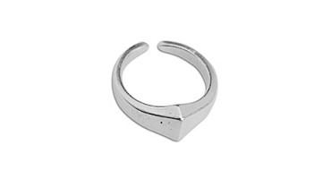 Δαχτυλίδι 7,2 x 20,5mm σε μέγεθος 17mm ασημί αντικέ-ανα τεμάχιο