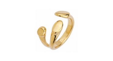 Δαχτυλίδι 22,6 x 12 mm κλαδιά δέντρου 17mm επίχρυσο