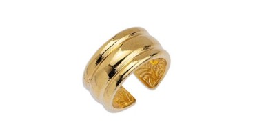 Δαχτυλίδι layers 17mm με εσωτερικό floral σχέδιο επίχρυσο(24Κ) τιμή ανα τεμάχιο