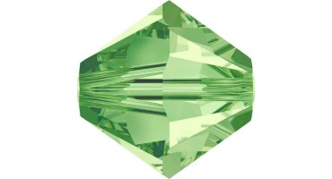 Χάνδρα Swarovski κωνική 6mm με τρύπα 1mm σε peridot χρώμα (πρασινο) Τιμή ανα τεμάχιο