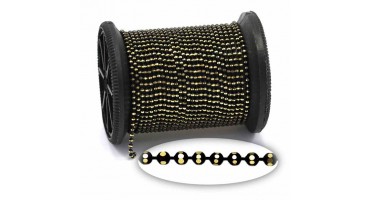 Επίχρυση μεταλλική ΨΙΛΗ αλυσίδα "καζανάκι"1.5mm διαμανταρισμένη σε χρυσαφί-μαύρο,για την κατασκευή χειροποίητων κοσμημάτων- ανά μέτρο