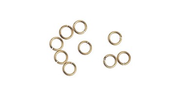 Κρικάκι ορειχάλκινο εξ. διάμετρος 5mm και πάχος 0,7mm σε επίχρυσο (24Κ), κατάλληλο για την κατασκευή κοσμημάτων-τιμή ανά συσκευασία 10τμχ