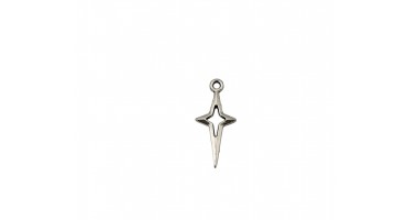 Μεταλλικός σταυρός αστέρι σε ασημί, κατάλληλο για την κατασκευή των κοσμημάτων και των μαρτυρικών σου-ανά τεμάχιο