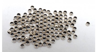 Στοπάκια για κορδόνια μικρά 2,5mm (με τρύπα Ø1.5) ασημί, κατάλληλο για την κατασκευή κοσμημάτων-τιμή ανά συσκευασία 10τμχ