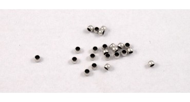 Στοπάκια για κορδόνια μικρά 3mm (με τρύπα Ø2) σε ασημί, κατάλληλο για την κατασκευή κοσμημάτων-τιμή ανά συσκευασία 10τμχ